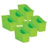 Teacher Created Resources Book Storage Bin, Plastic, Lime Green, 6 PK 20388